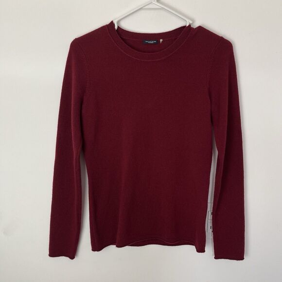 magaschoni cashmere sweater Crew Neck Burgundy Maroon Small - Picture 1 of 7